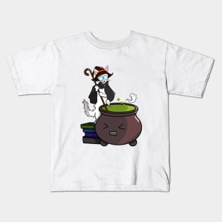 Cat Witch Making Potion Kids T-Shirt